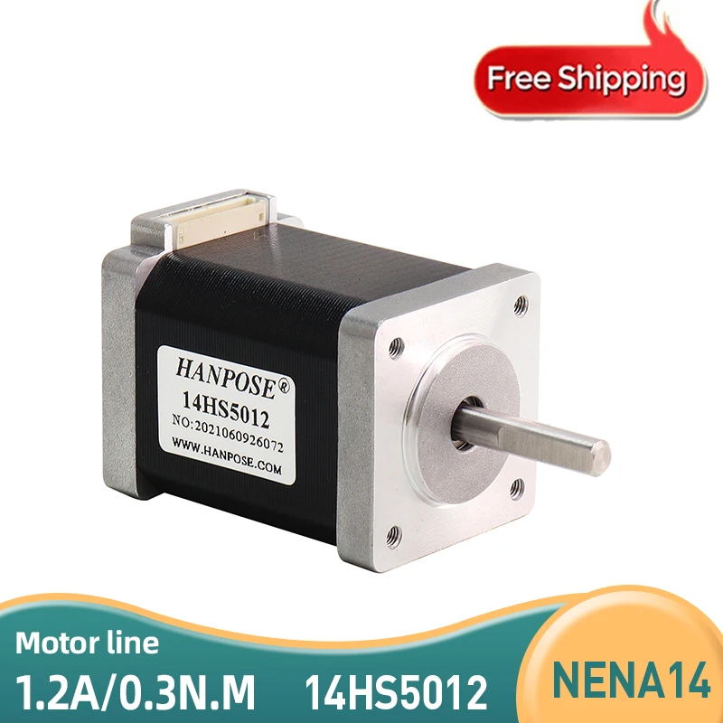 1PCS 14HS5012 Mini Motor 4-Lead Nema 14 Stepper Motor 50mm 1.2A 0.30N.m 35*50mm Motor Nema14 Stepper For 3D Printer CNC