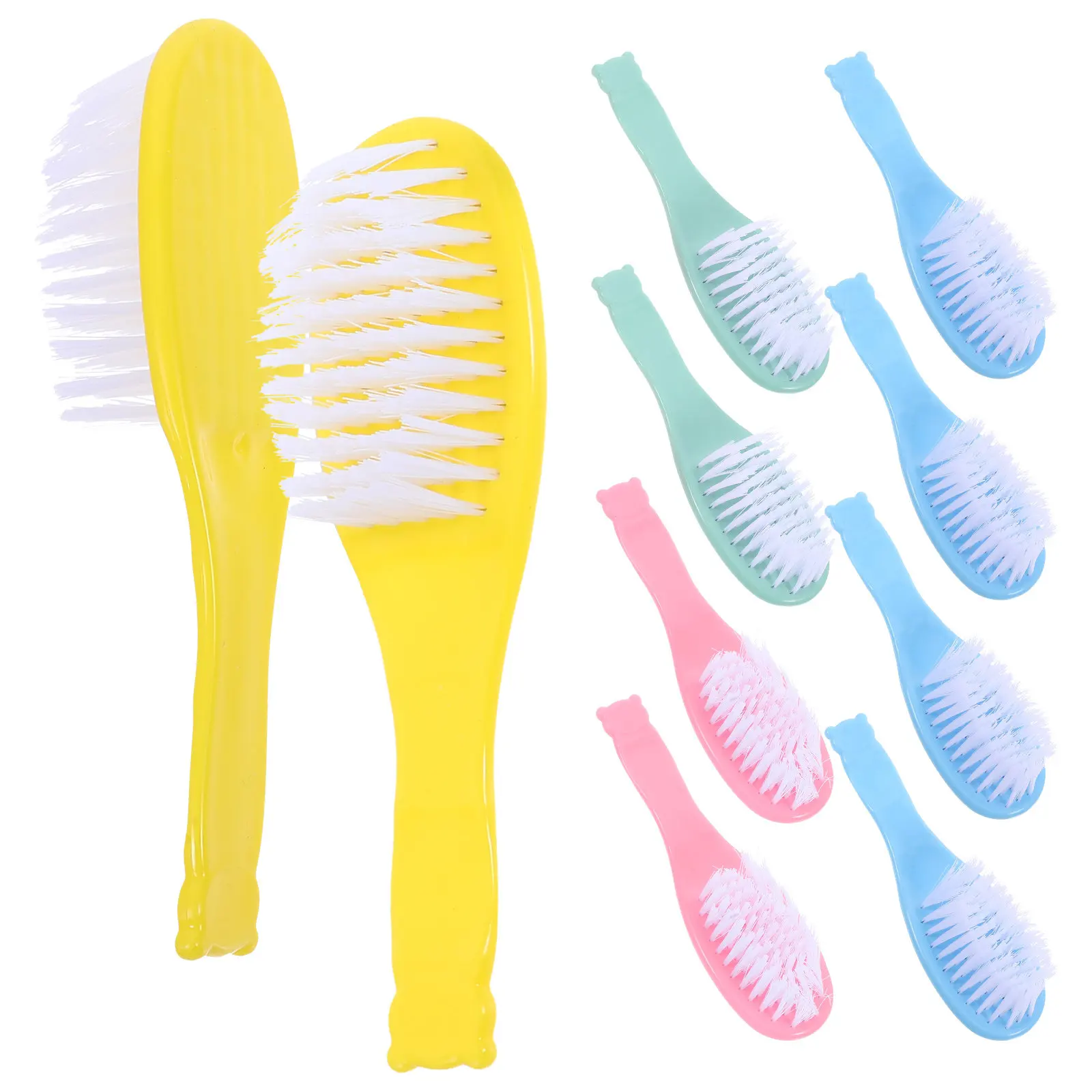 

Набор из 10 расчесок для ухода за волосами младенцев: гладкие, легкие, для распутывания волос, способствуют улучшению кровообращения, для новорожденных