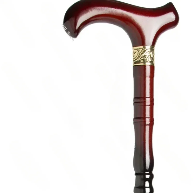 Walking Stick for the Elderly Solid Wood Walking Stick Four-Legged Non-Slip Wooden Cane Lightweight Cane Handrail Stick