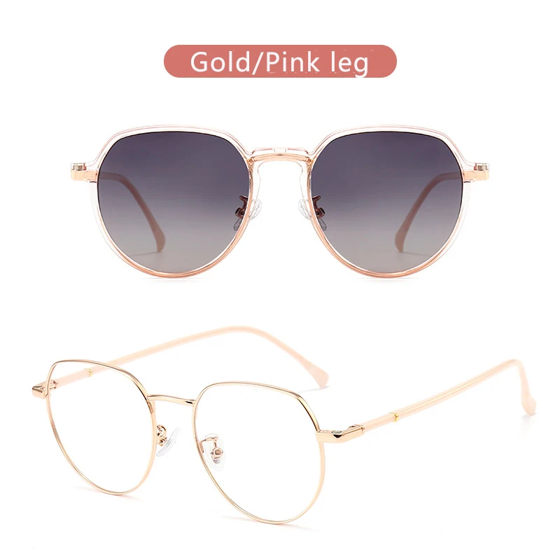 Ceofy 2022 Women Fashion Glasses Frame Polarized Sunglasses Clip On Brand Designer Myopia Prescription Retro Eyeglasses Frame