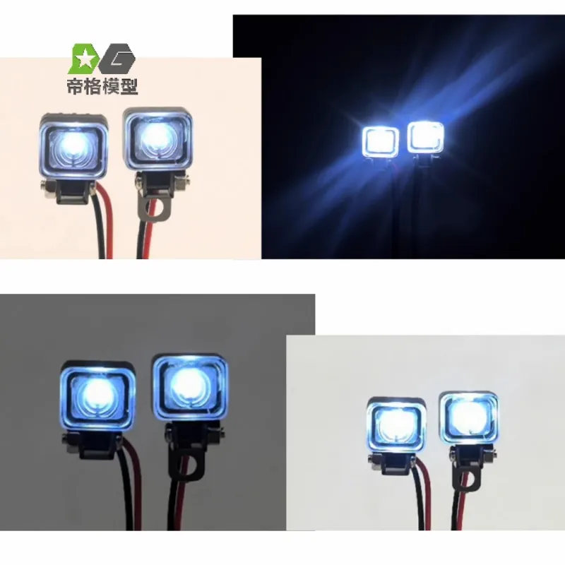 

1Pair CNC Aluminum Alloy LED Lighting Spotlight Position Light for 1/14 Tamiya RC Truck Scania 770S Actros Volvo MAN 56372 Parts