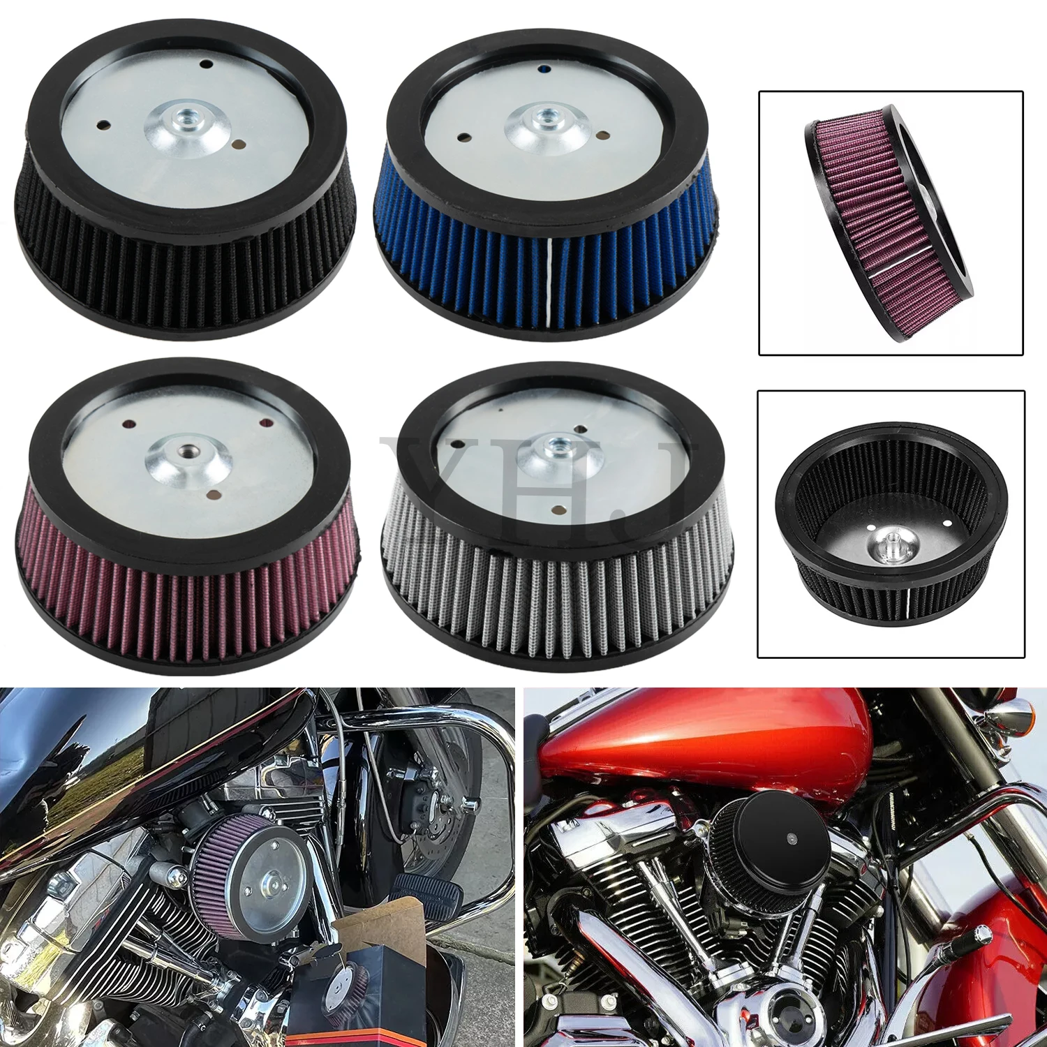 

Air Cleaner Intake Filter Repalecment Element For Harley 00-15 Heritage Softail FLSTC 99-07 Touring Electra Road Glide King Dyna