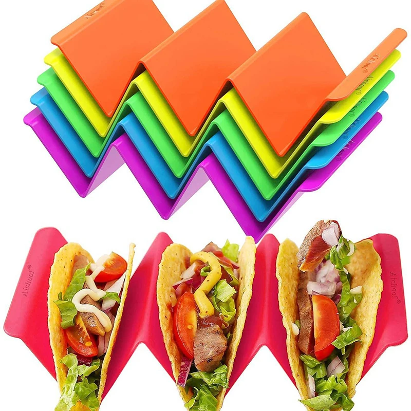 Mexican Tacos Pancake Shelf Holder Tortilla Wave Shape Tray Holder Plastic Roll Food Display Holders Kitchen Tool Tableware