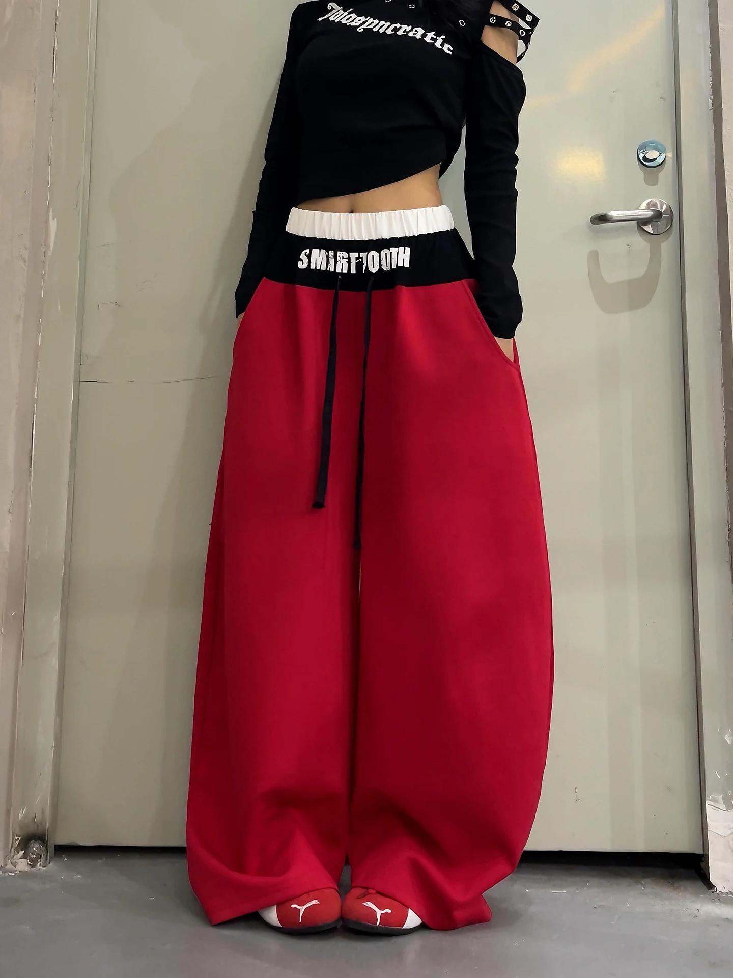 

Брюки свободного кроя в американском стиле, унисекс, с дизайнерским принтом, цветные, с надписью, повседневные