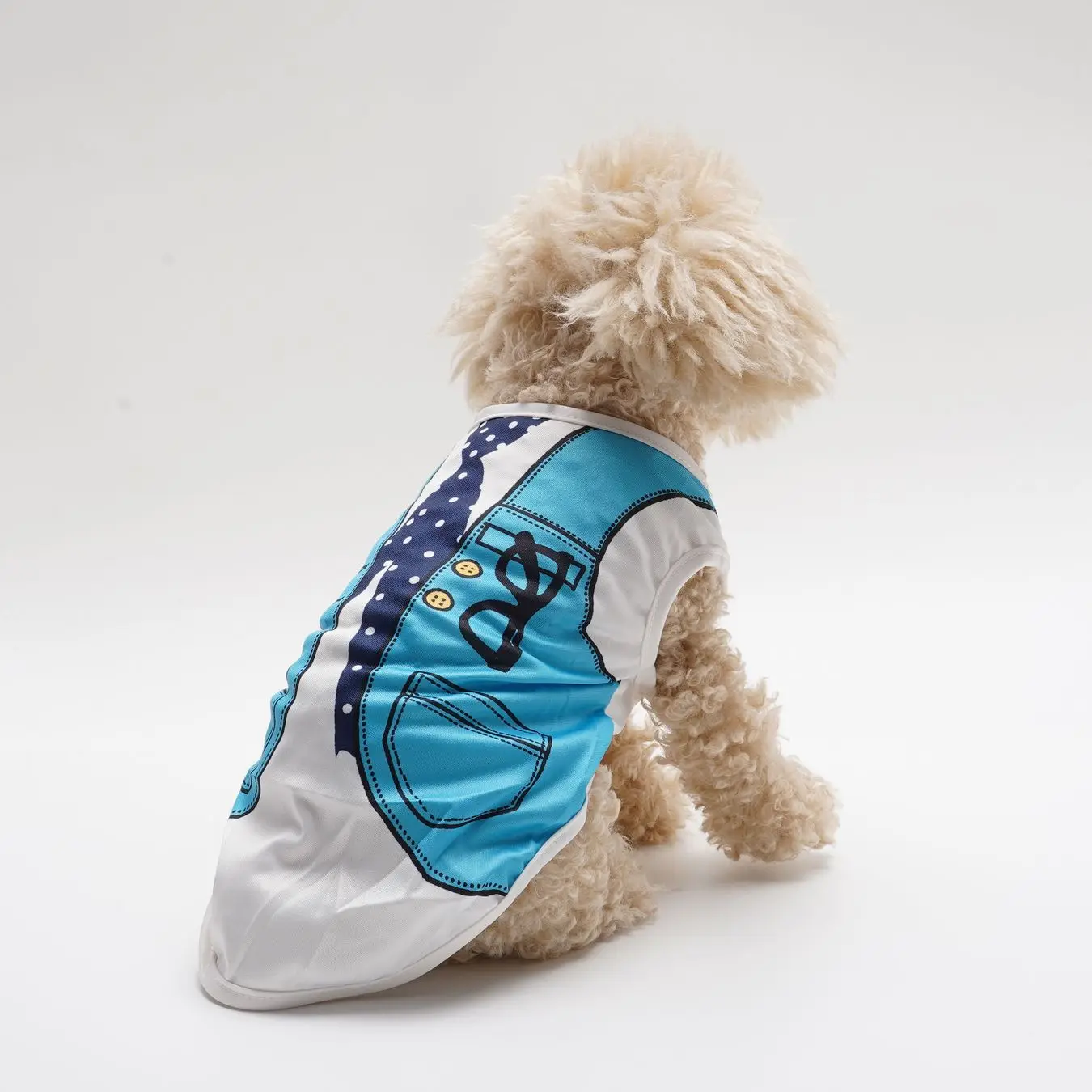 4 Pack Summer Thin Fake Bib Vest Pet Clothes for Teddy Bichon Pomeranian Dogs And Cats Spring New Style Vest