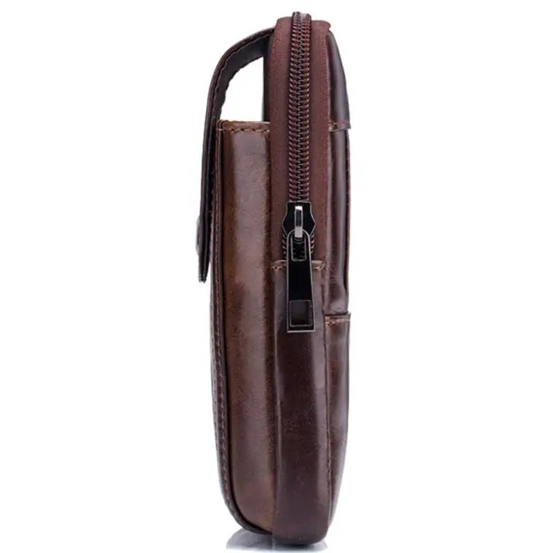 

ABQR Men's Leather Belt Waist bag Fanny Pack Molle Small Money Phone Waist Pack Bum Pouch Purse