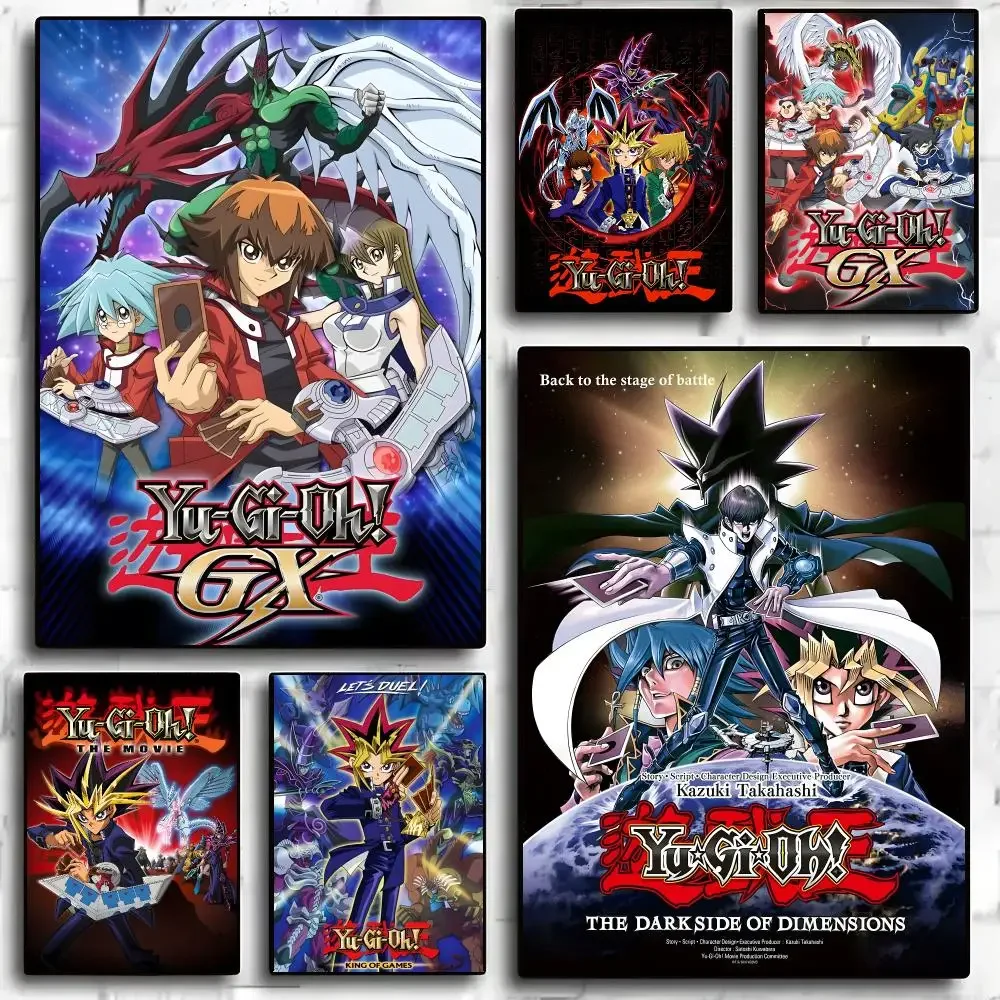 Yu‑Gi‑Oh! Game Fantasy Card Poster Self-adhesive Living Room Bedroom Party Bar Decor Moisture-proof Fade-resistant