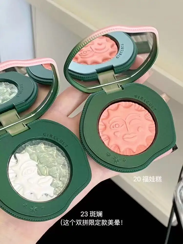 

Girlcult Peach Series Румяна-хайлайтер Матовые тонкие мерцающие румяна Многоцелевой крем для лица Милый макияж