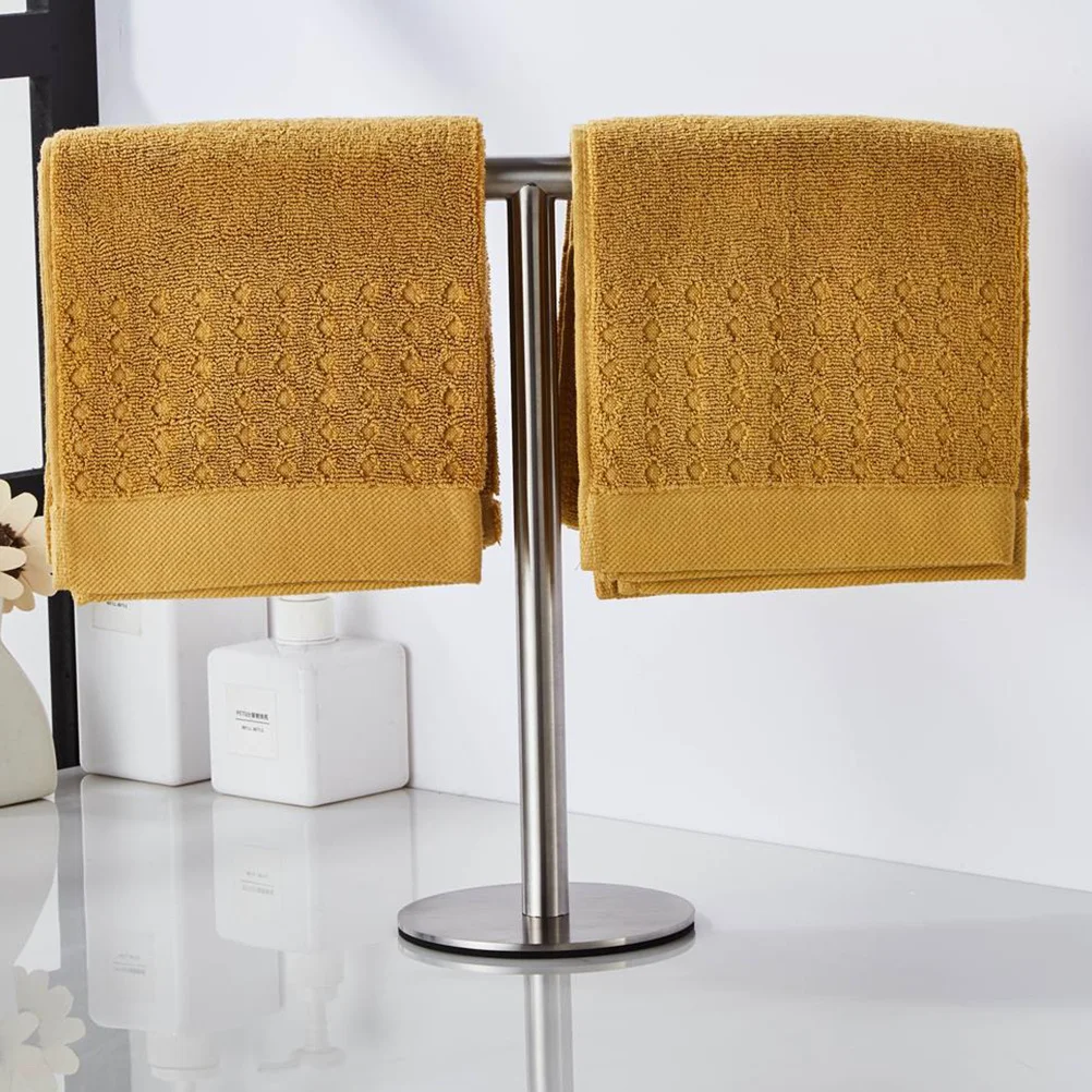 Towel Rack Hand Towel Stand Stainless Steel Stable Base Bathroom Kitchen Countertop Storage Rack Countertop Standing Bar