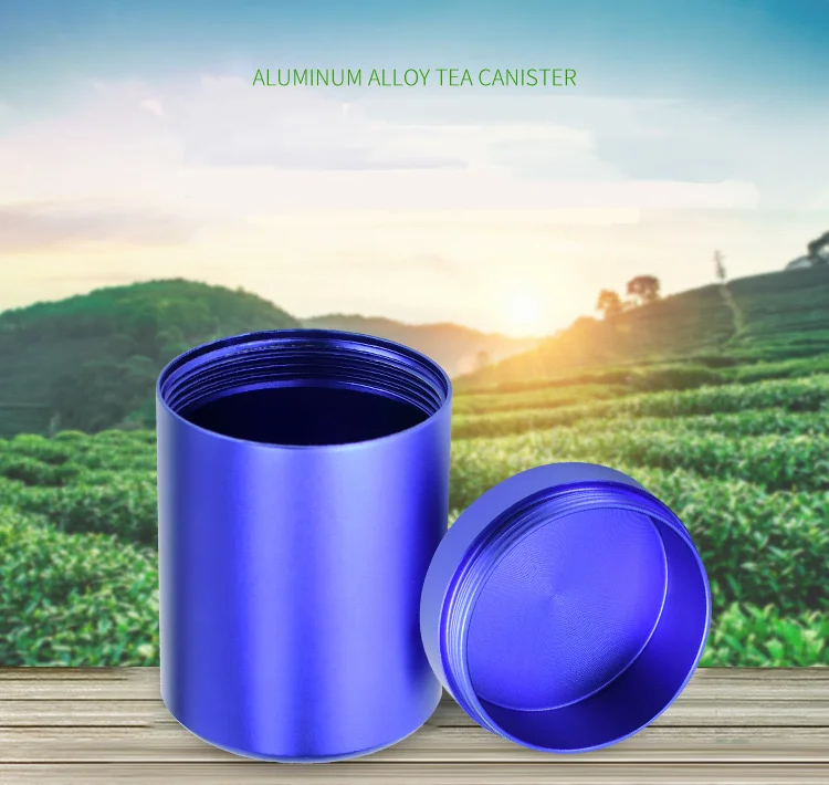 Fashion Metal Aluminum Sealed Cans Soild Color Portable Travel Tea Airtight Smell Proof Container Stash Jar New Arrival