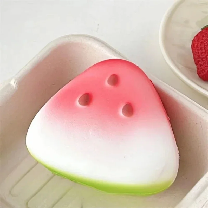 Squishy Watermelon Fidget Toy Anti-Stress Slow Rising Fruit Pinch Squeeze Stress Reliever Funny Pressure Reducer Prop for Kids