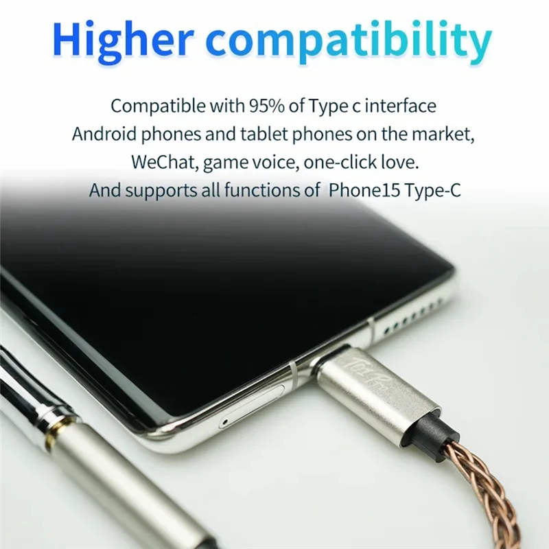 Advanced T01pro DAC Decoding Audio Hifi Earphone Amplifier USB Typec To 3.5Mm 32Bit Digital Audio Decoding Earphone Converter