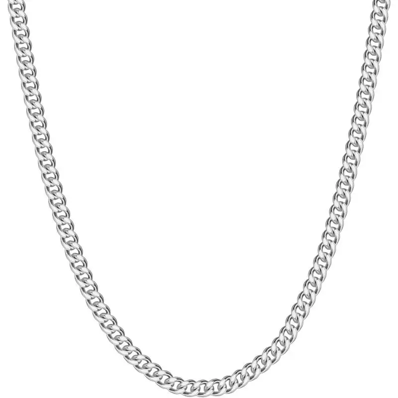 

Cuban Link Chain for Men Stainless Steel Mens Necklaces 5MM Neck Chains Accessories Jewelry for Men 18/20/22/24/26 Inch