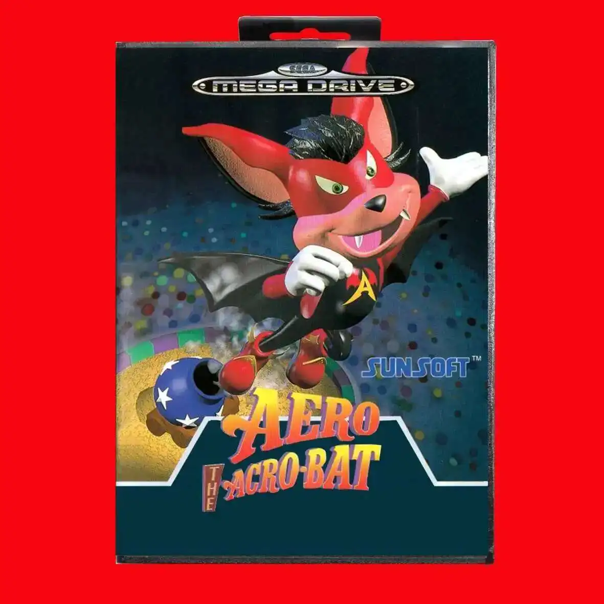 Sega Megadrive Genesis 시스템용 EUR 박스가 포함된 Aero Acrobat 16비트 MD 게임 카트리지
