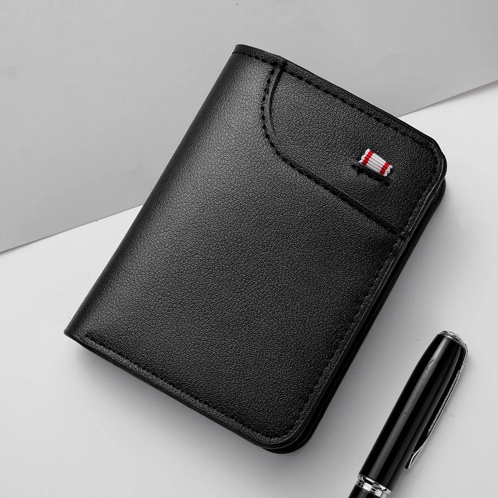 2024 New Wallet Men's Short Small Multifunctional Hand Card Holder PU Business Zipper Purse Fashion High-quality Casual