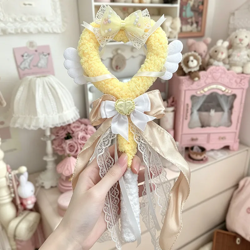 Plush Cute Angel Wings Magic Wand & Bar Clock in Stick DIY Valley Beauty Support Can Put Bar Millet