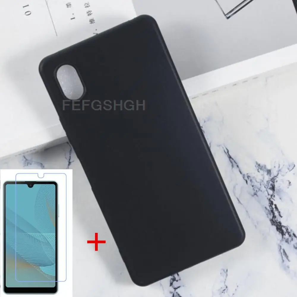 Anti-knock Soft TPU Phone Case For Sony Xperia Ace iii 3 SOG08 SO-53C Silicone Cover Bumper Tempered Glass