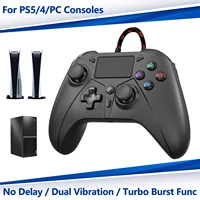 Controlador para consola PS5/4/PC, mando con cable, balancín Turbo, Joystick vibratorio de doble sentido, Control remoto para juegos, controladores de mango