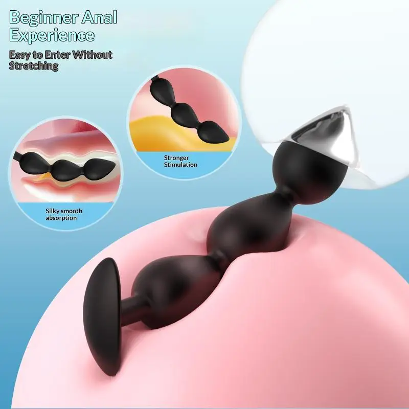 Adult 18 Sex Toy For UniseX Wearable Anal Plugs With Steel Balls Inside Anal Bead Butt Plug Fake Dildo Analplug Buttplug Butplug view 5