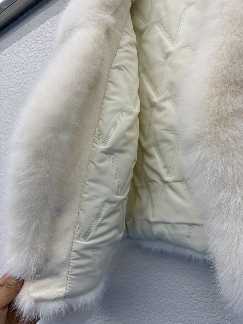 ZADORIN Luxury Designer Suede Cotton Padded Plush Faux Fur Coat Woman Clothing Winter Lapel Furry Jacket Short Fur Faux Coat Top