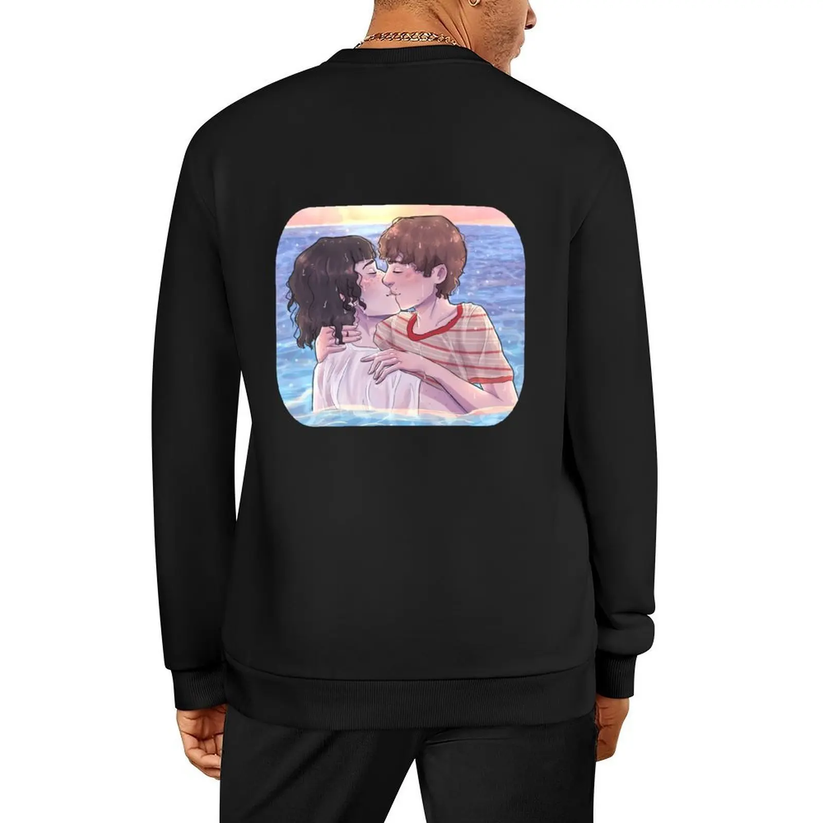 

Byler kissing in the ocean Pullover men clothing men's coat anime clothes fashion men new in sweatshirts