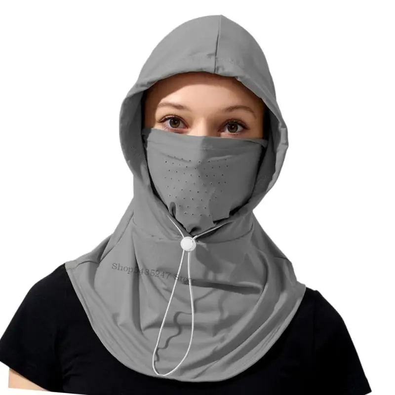 Zon blokkerende gezichtsmasker hoed comfortabele nekdekking hoed voor wandelen en hardlopen H7EF