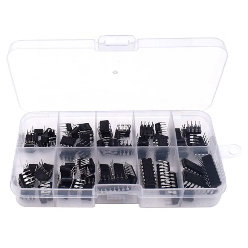 85PCS Integrated Circuit Chip Kit 10 Specifications IC-NE555 IC-LM324 IC-LM358 DIP Single Precision Timer Combination kit