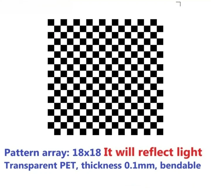 10pcs Checkerboard Calibration Board Optical Calibration Board 18X18 Machine vision grid series