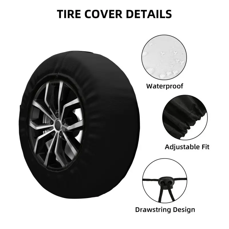 Custom Biker Motorcycle Skull Spare Tire Cover for Jeep Wrangler Rockabilly 4WD 4x4 SUV Car Wheel Protector 14\