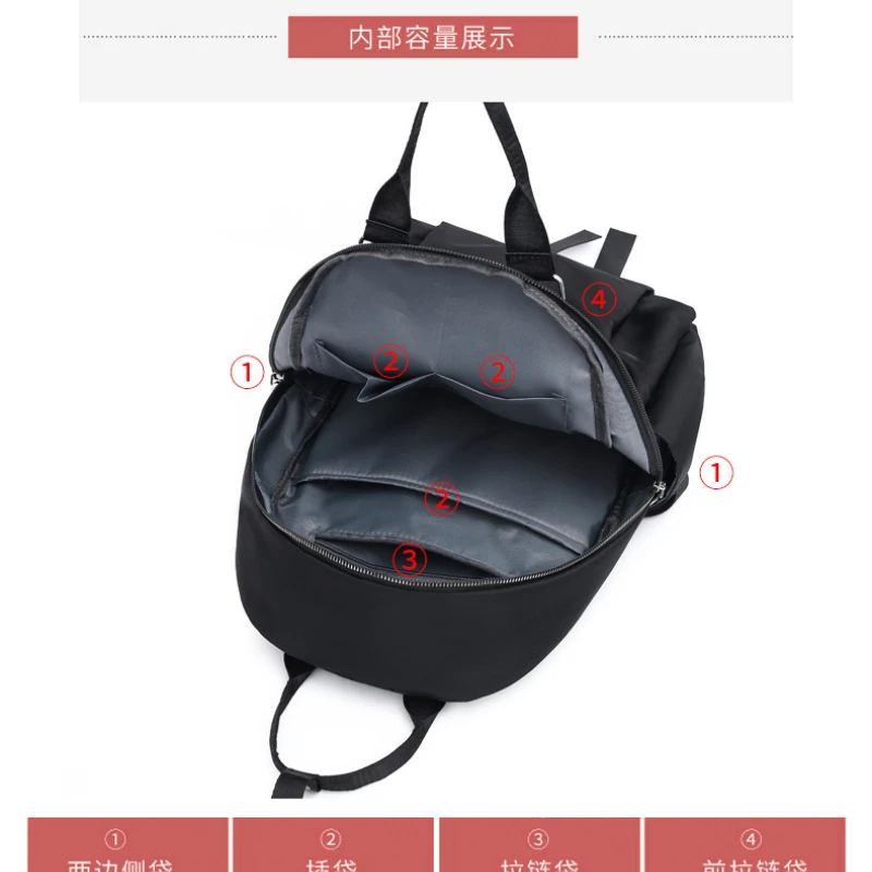 Bolsos de hombro de ocio de gran capacidad para mujer, mochilas de viaje casuales impermeables ligeras, mochilas de moda para adolescentes y niñas