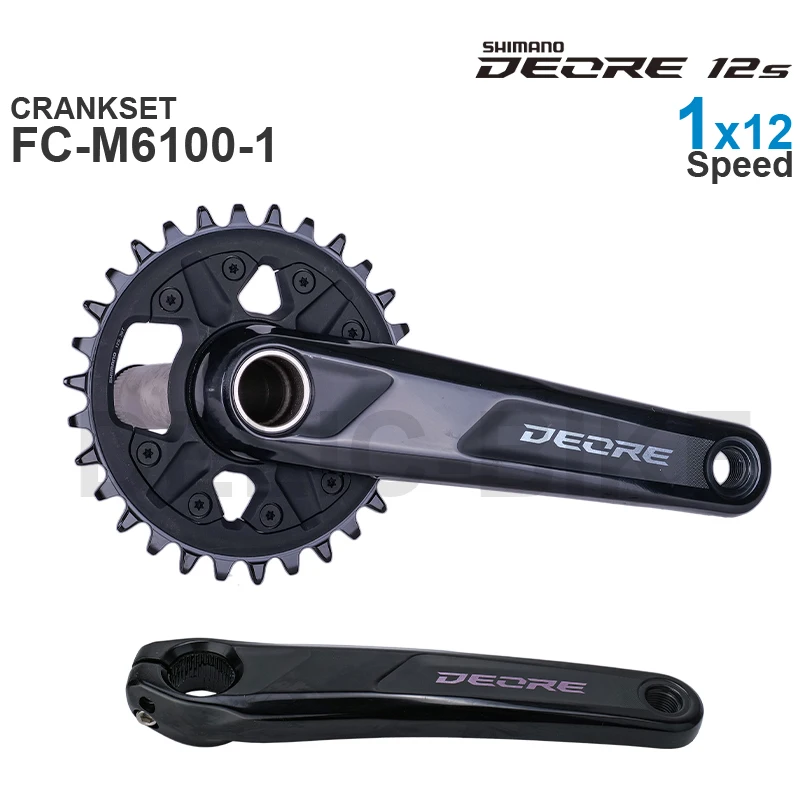 SHIMANO DEORE FC-M6100-1 FC-M6120-1 MTB Crankset 1x12-speed Oryginalne części — zdjęcie 4