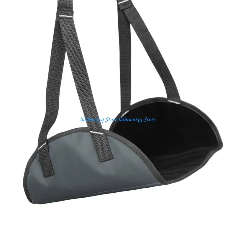 

573B Travel Foot Hammock For Long Trip Airplanes Train Office Lightweight Practical Mesh Fabric Foldable Compact Foot Rest