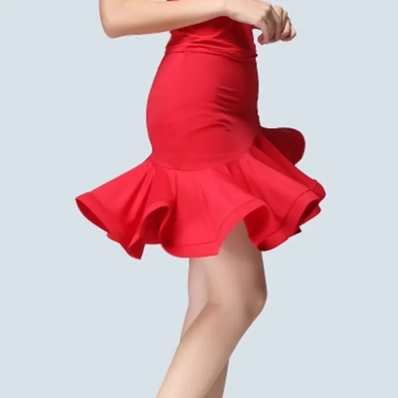 2026 Latin Dance Skirt Women Stage Performance Practice Irregular Lady Rumba Samba Tango Cha Ballroom Dress