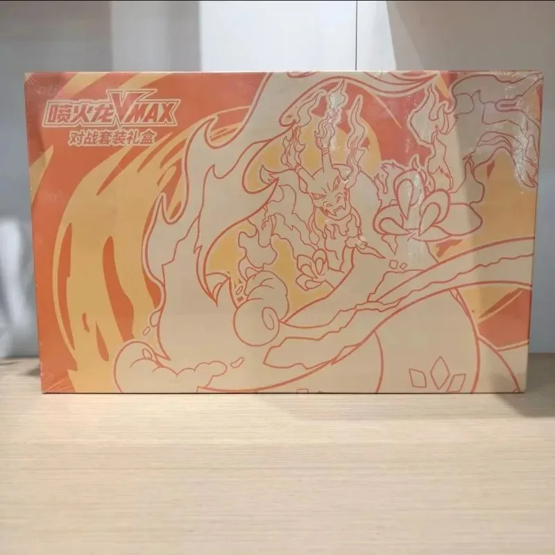 مجموعة ألعاب بوكيمون تشارجر VMAX الأصلية لعام 100%، صندوق هدايا PTCG، بطاقات صينية قابلة للجمع، هدايا لعبة
