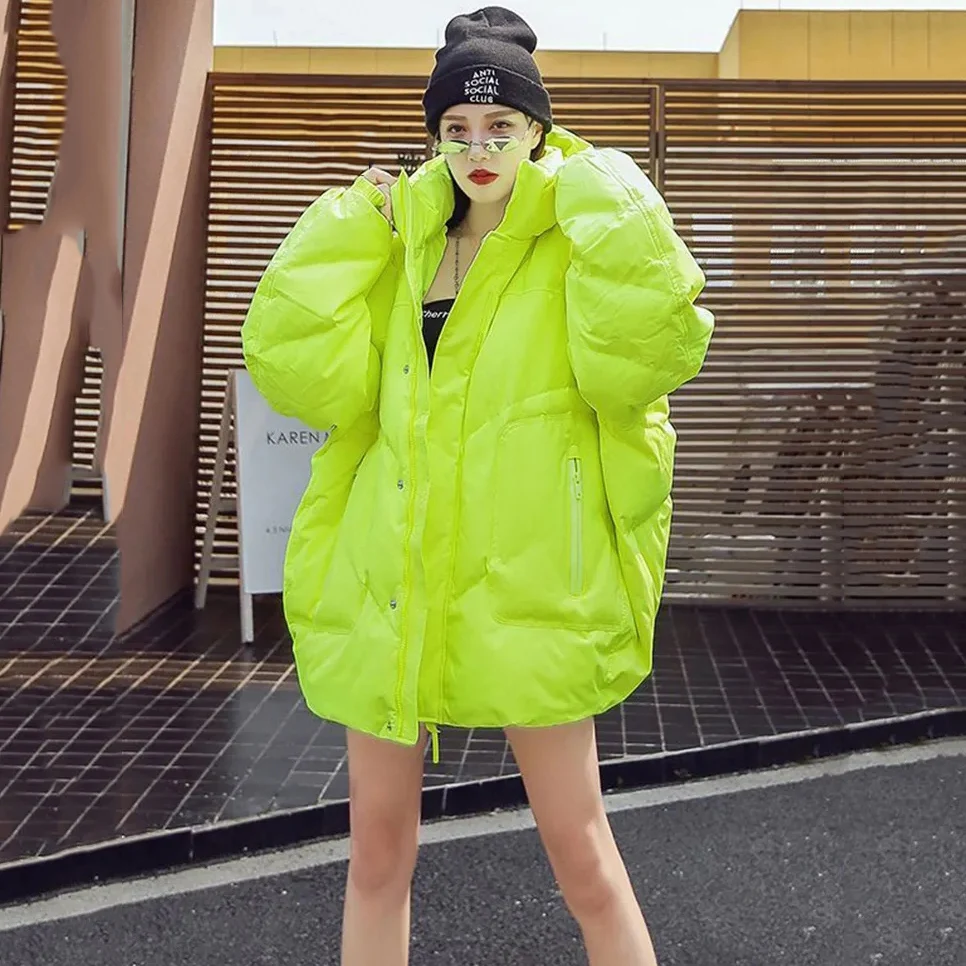 2024 hiver femmes nouveau grande taille coton Parka solide à capuche adt veste fermeture éclair manches longues poche L-4XL