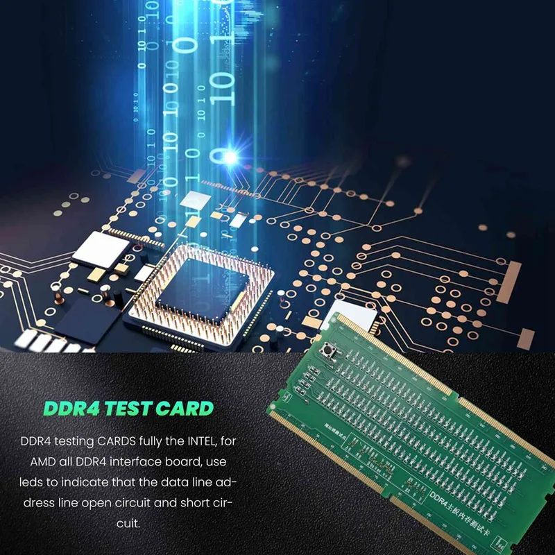 DDR4 Test Card RAM Memory Slot Out LED Desktop Motherboard Repair Analyzer Tester