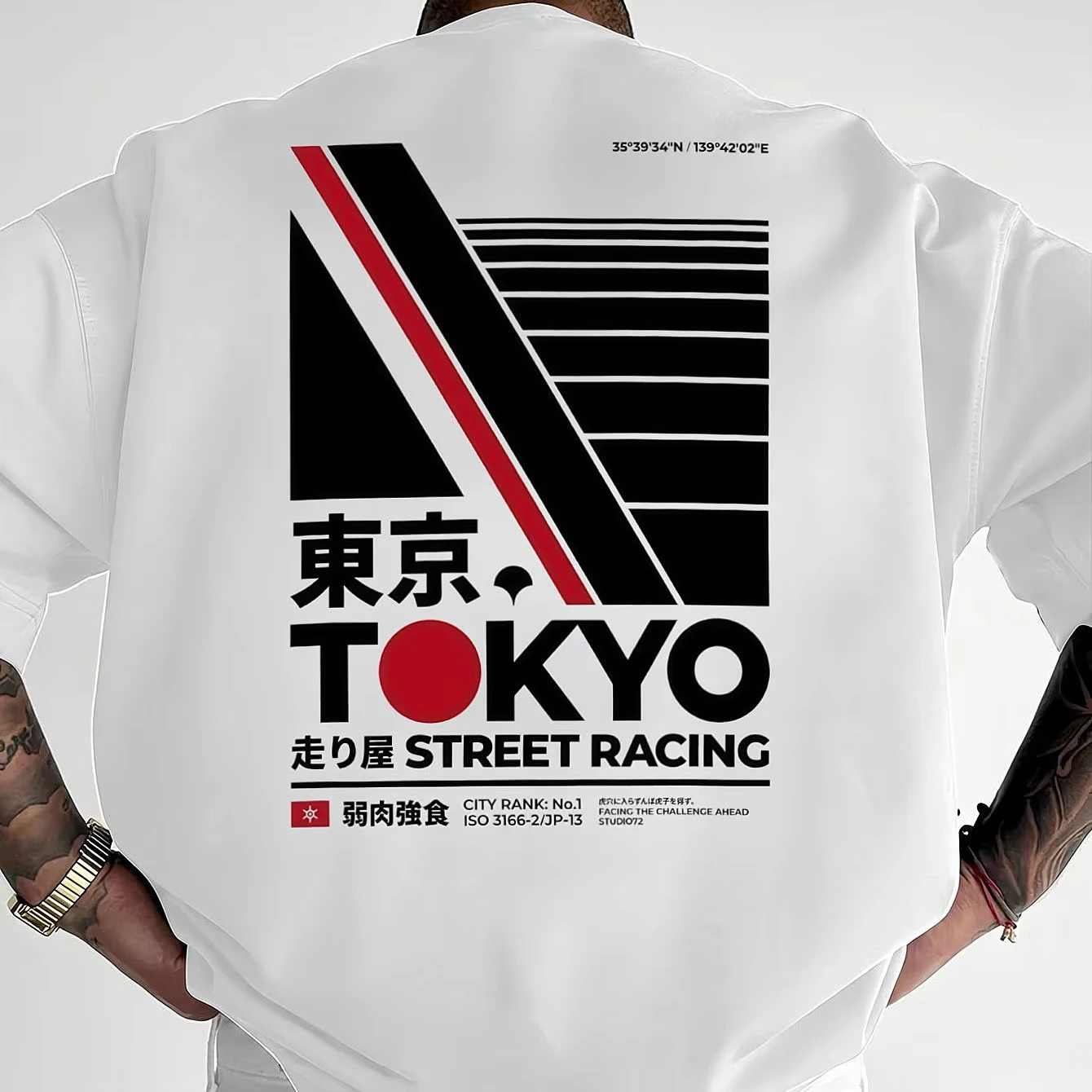 

Unique Design T-shirt Men's Summer Trend Fashion Loose and Comfortable Short-sleeved Cotton Top Light Luxury Men's Clothing