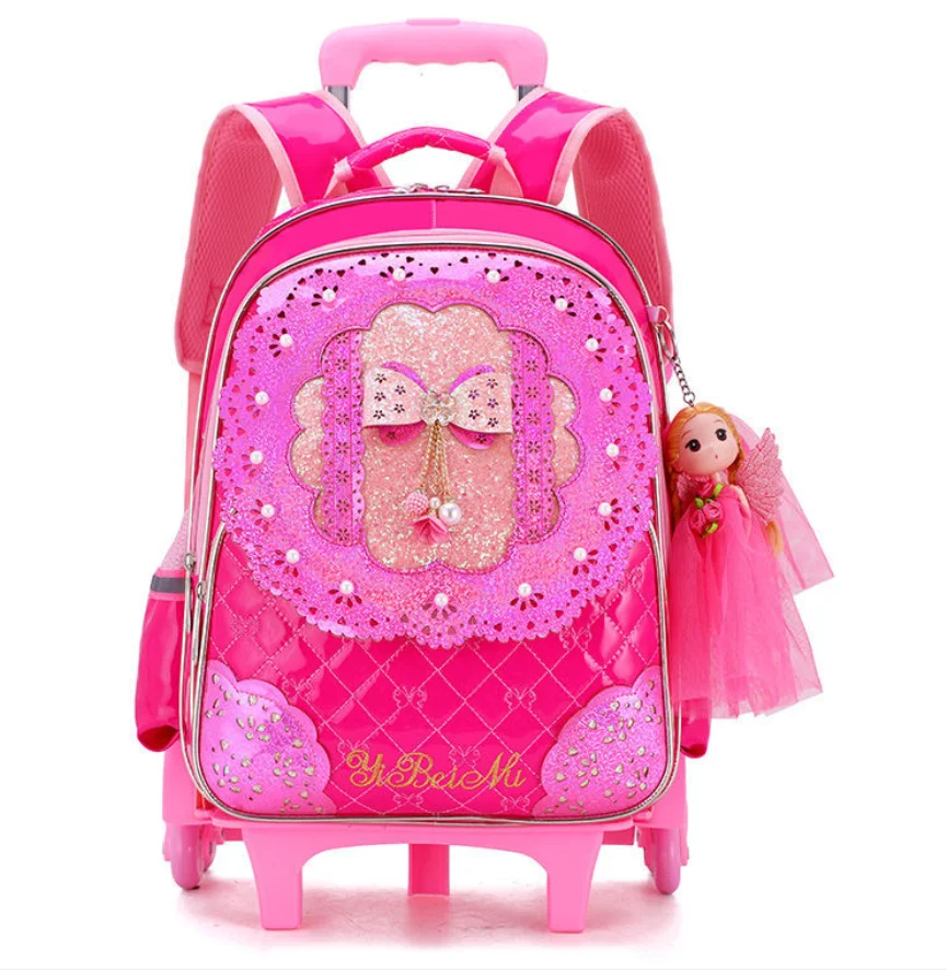 school rolling backpack fashion style schoolbag with wheels school backpack on wheels school bag with cart trolley schoolbags