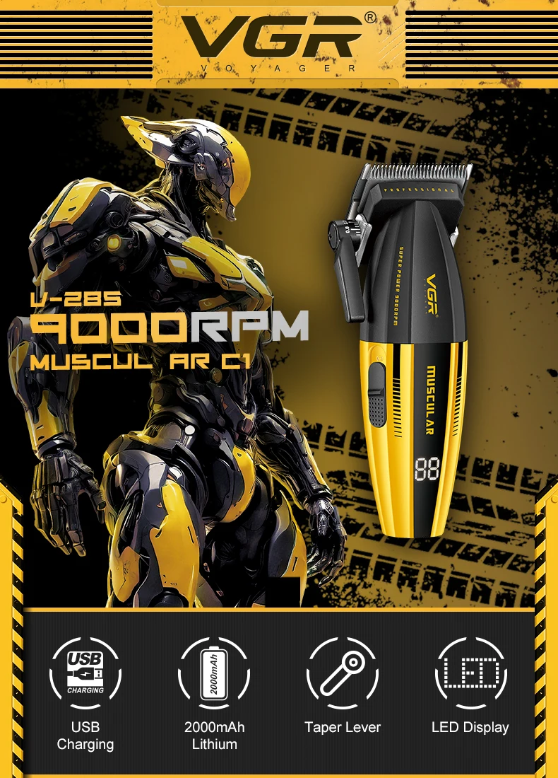 VGR Haarschneider Professionell Haarschneidemaschine Elektrisch Haarschneidemaschinen Kabellos Friseur Haarschnitt Wiederaufladbar Trimmer für Männer V-285 – Detail 2