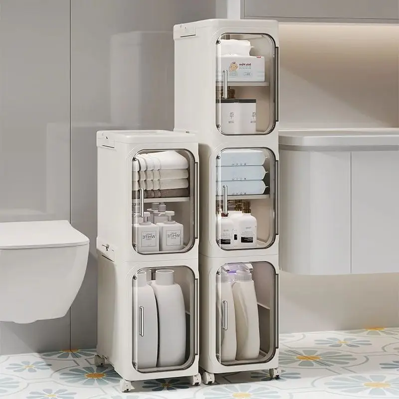 

Clip Foldable Storage Cabinet Bathroom Kitchen Sundry Locker Household Multi-layer Compartment Storage Cabinet