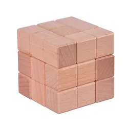 Casse Tete 3D drewniana kostka Puzzle IQ trening logiczny łamigłówka łamigłówki Rompecabezas zabawki edukacyjne Montessori