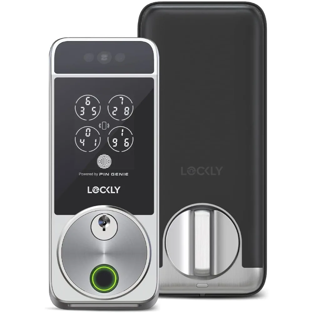 

visage zeno series smart lock, facial recognition & fingerprint keyless entry door lock, built-in wi-fi deadbolt with apple hom