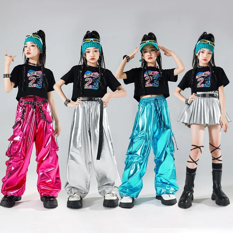 Girls' Hip Hop Jazz Dance Performance Costumes, Children's Street Dance Costumes, Dopamine Explosion Street Show Trendy Costumes