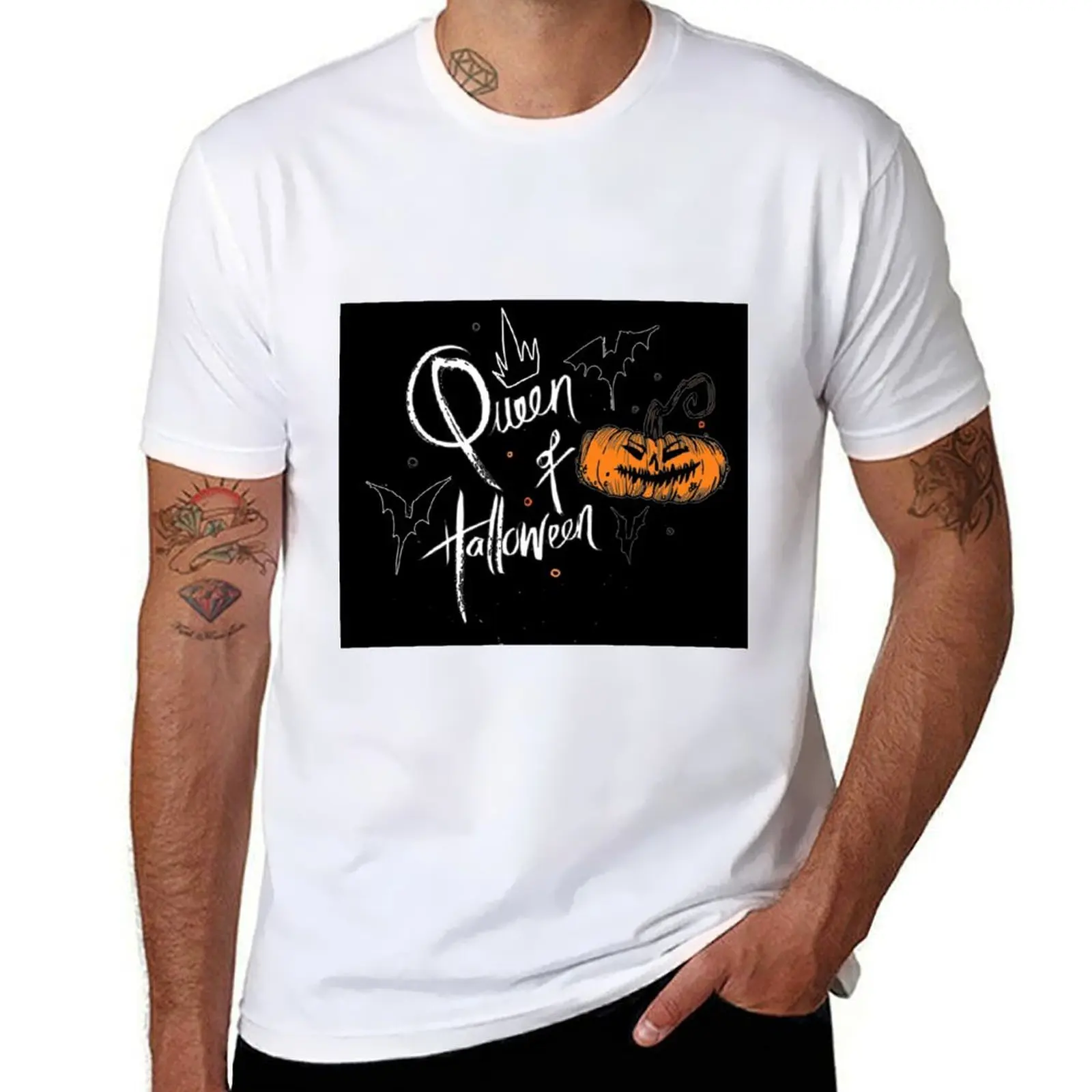 

Queen of Halloween T-Shirt man graphic t shirt t shirts cotton 100% T-Shirt