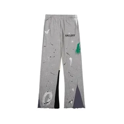 2024 new Men's sweatpants from a fashion brand are classic style splashed with graffiti, letter print, and loose slacks