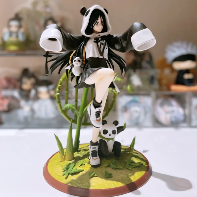 

In Stock 21cm 100% Original Qingcang Studio Yi Ren Zhi Xia Feng Baobao Anime Action Figure Panda Ver Model Doll Birthday Gifts