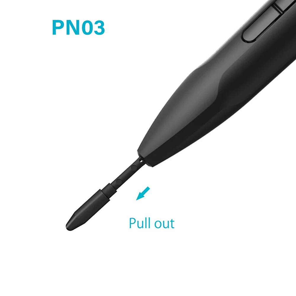 Replacement 10Pcs PN03 Wear-resistant Pen Tibs For HUION PE330 / PE150 / PF150 Graphics Tablet Drawing Digital Pen Stylus Nib