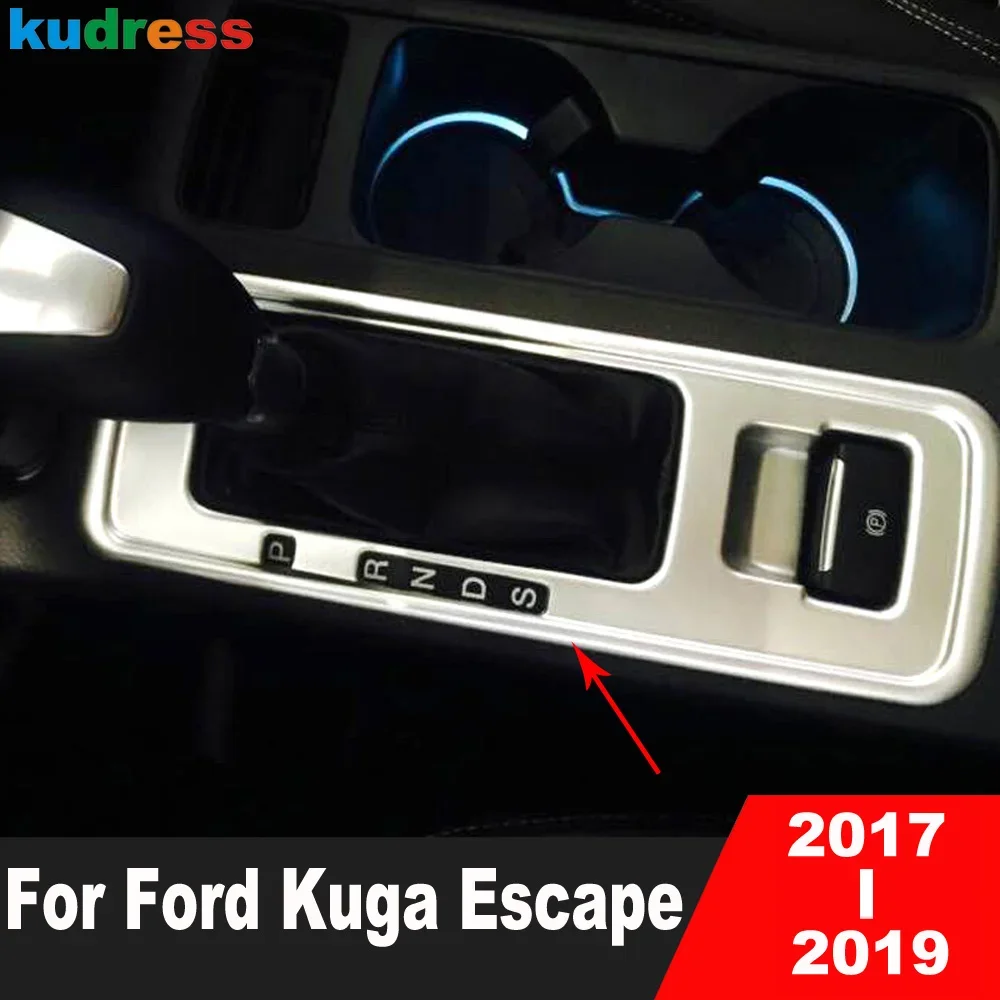 

Car Center Console Gear Shift Box Panel Cover Trim For Ford Escape Kuga 2017 2018 2019 Matte Interior Mouldings Accessories