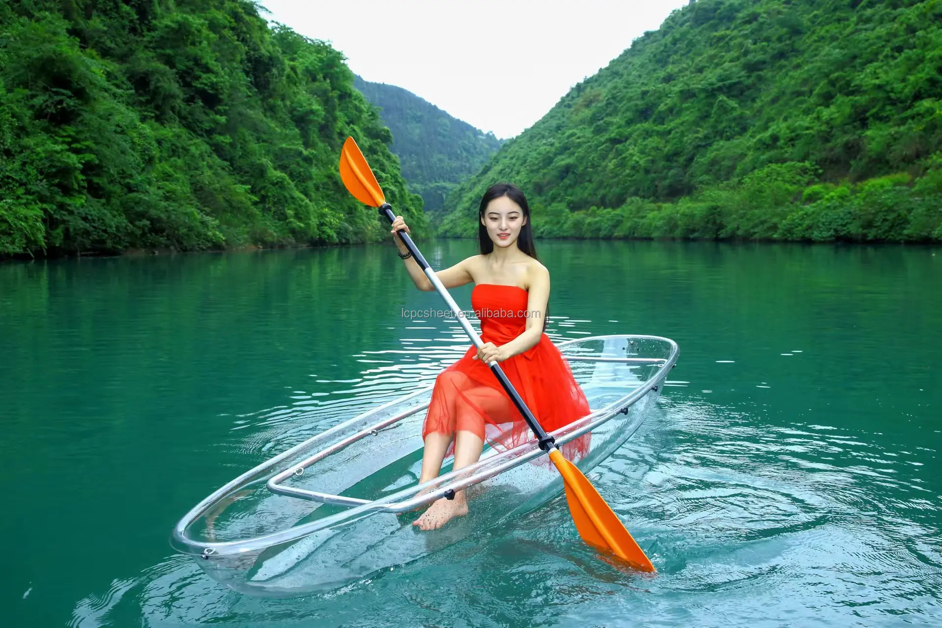 transparent canoe kayak Single boat small Kayak Polycarbonate high-end transparent canoe Manufacturer wholesale kayak boat