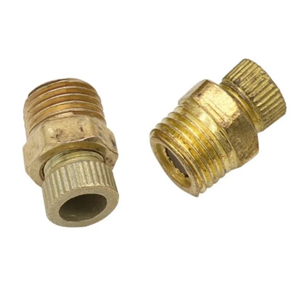 2pcs Small Air Pump Accessories Silent Air Compressor Drain Valve Screw Copper 14mm 12.9mm Adapter Spare Parts For Power Tools